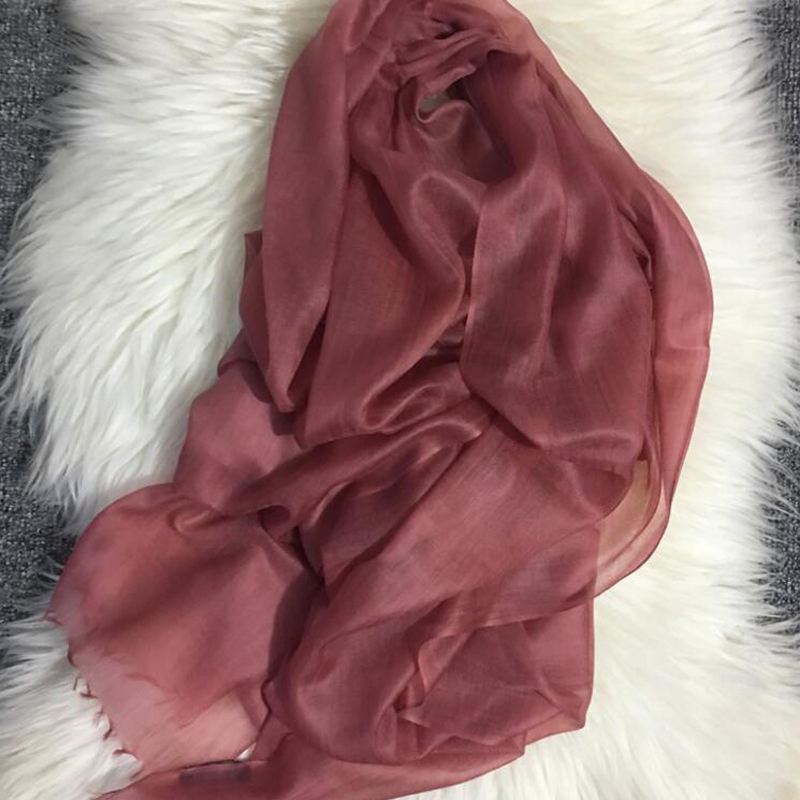 Pure Cashmere Scarves Pink Ring Women Winter Scarf